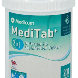 加拿大 Medicom MediTab+ 二合一清潔消毒片 (200粒/樽) (MED-GDT010039)【英國製造】